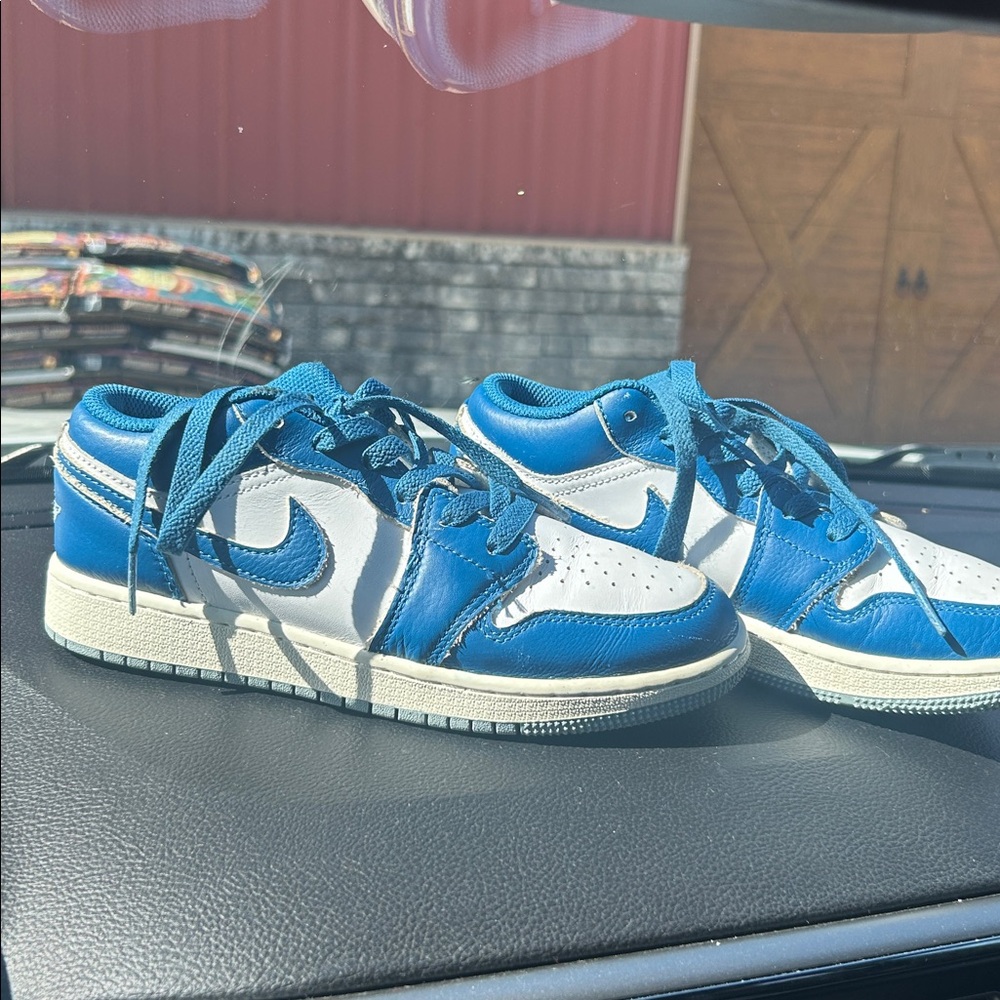 Kids Blue and White Sneakers